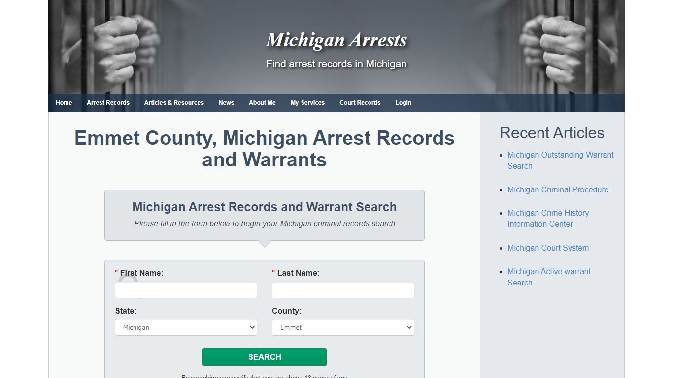 Emmet County, Michigan Arrest Records and Warrants